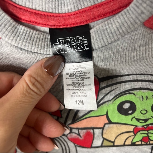 Star Wars Valentines Baby Sweatshirt - Picture 2 of 4
